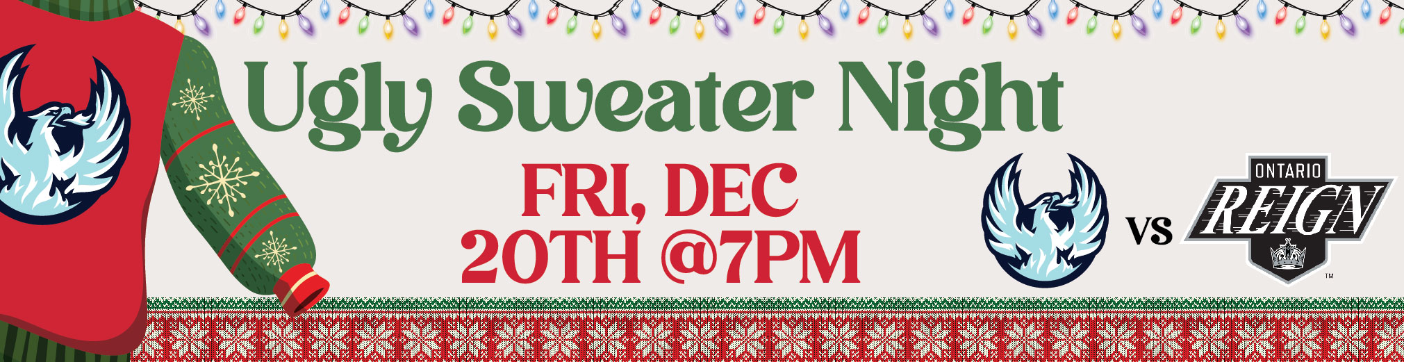 Firebirds Ugly Sweater Night